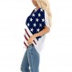 Womens American Flag Shirt 7 월 4 일 티셔츠 애국적인 반팔 티 미국 국기 스트라이프 스타 여름 블라우스상의