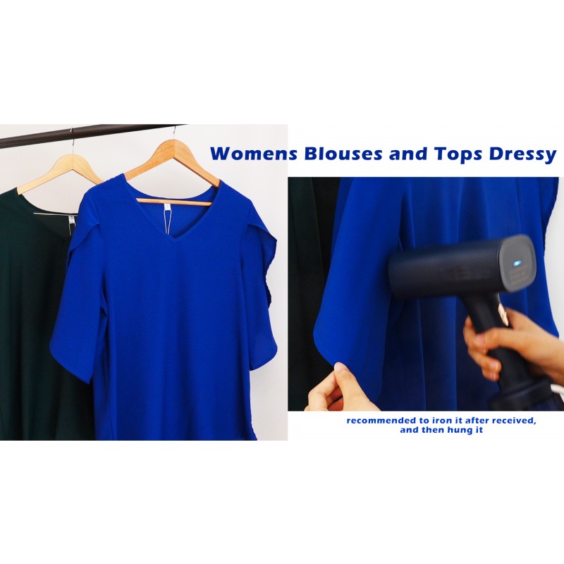 여성용 Yekaty 블라우스 Dressy 캐주얼 3/4 슬리브 여성용 탑 V 넥 블라우스 셔츠
