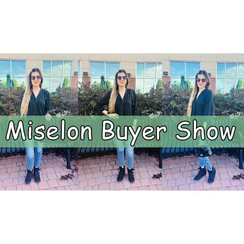 Miselon Womens 3/4 슬리브 튜닉 탑 아일렛 V 넥 블라우스 루즈핏 비즈니스 캐주얼 워크 셔츠