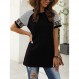 Adibosy 여성 여름 캐주얼 셔츠: 반소매 스트라이프 튜닉 탑 - 여성용 크루넥 티셔츠 블라우스