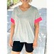 Eytino Womens 플러스 사이즈 T 셔츠 반바지 슬리브 크루 넥 폴카 도트 프린트 여름 인과 티셔츠 (1X-5X)