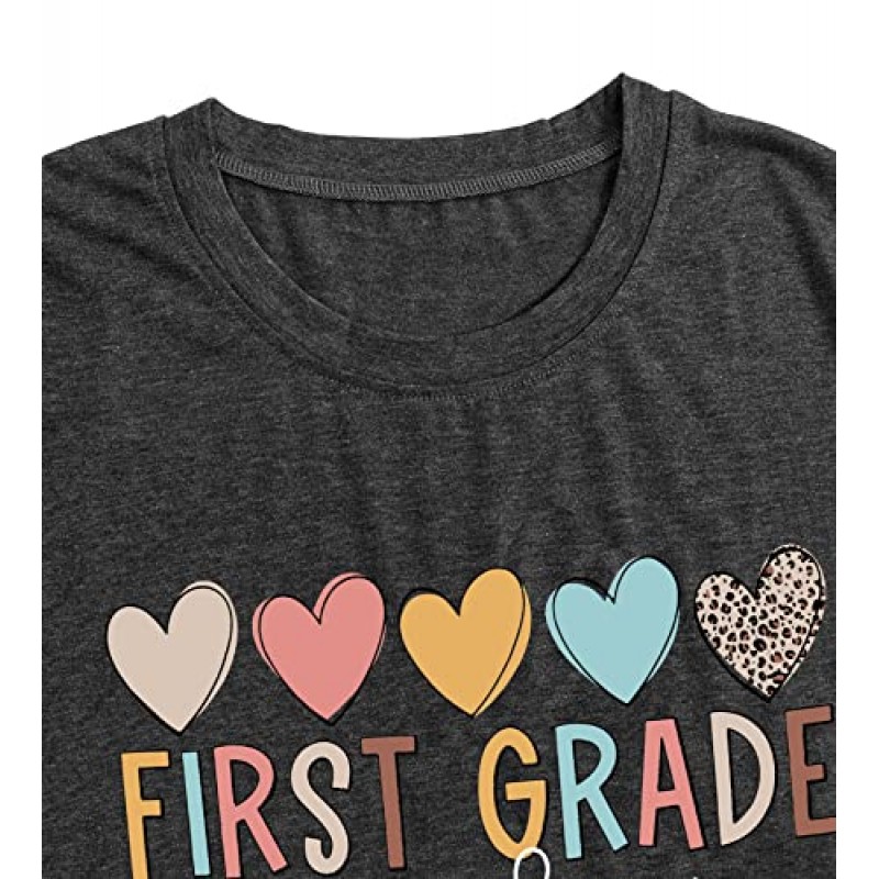 교사 셔츠 여성 재미 있은 가르쳐 인쇄 된 그래픽 Tshirt 반팔 티셔츠 블라우스 교사 선물 탑 티