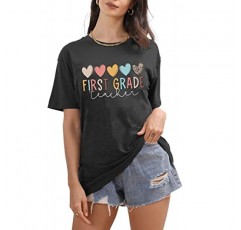 교사 셔츠 여성 재미 있은 가르쳐 인쇄 된 그래픽 Tshirt 반팔 티셔츠 블라우스 교사 선물 탑 티