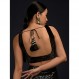 Sarees를 위한 여성용 기성품 벨벳 블라우스 인도 디자이너 볼리우드 패딩 스티치 크롭 탑 Choli
