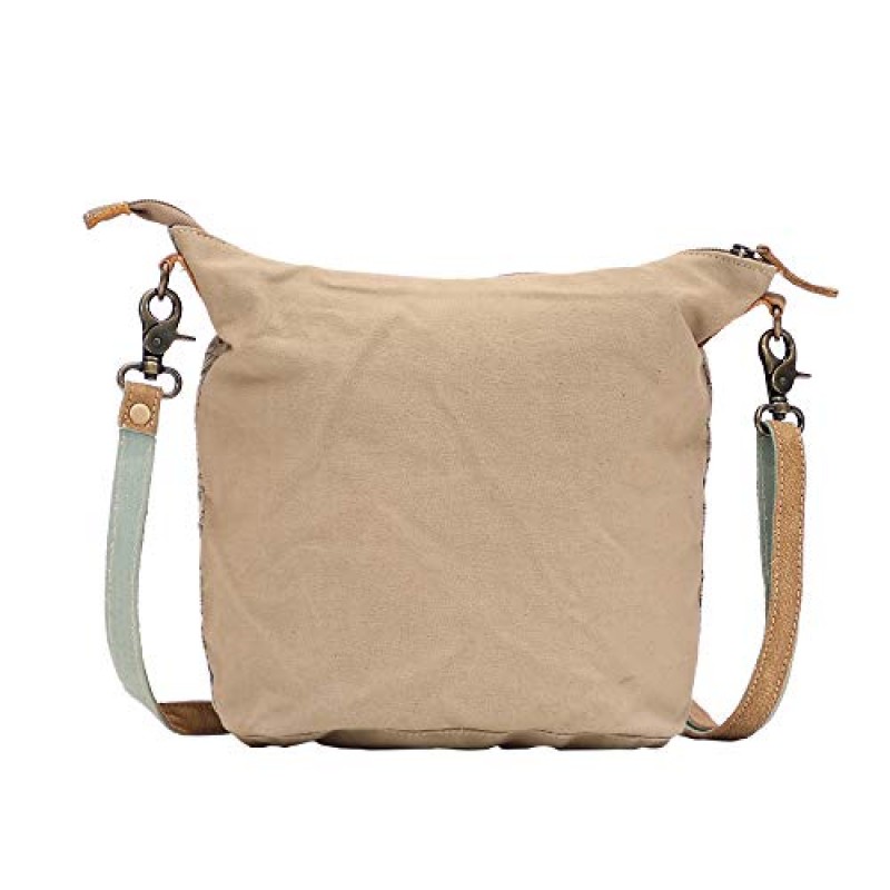 Myra Bag Doyen 업사이클링 캔버스 & 가죽 숄더백 S-1524