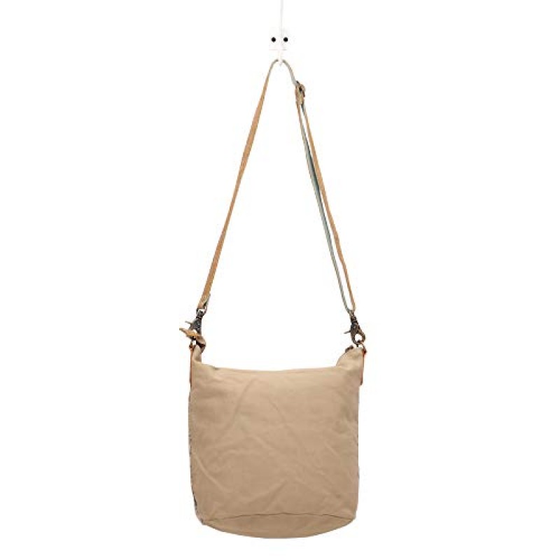 Myra Bag Doyen 업사이클링 캔버스 & 가죽 숄더백 S-1524