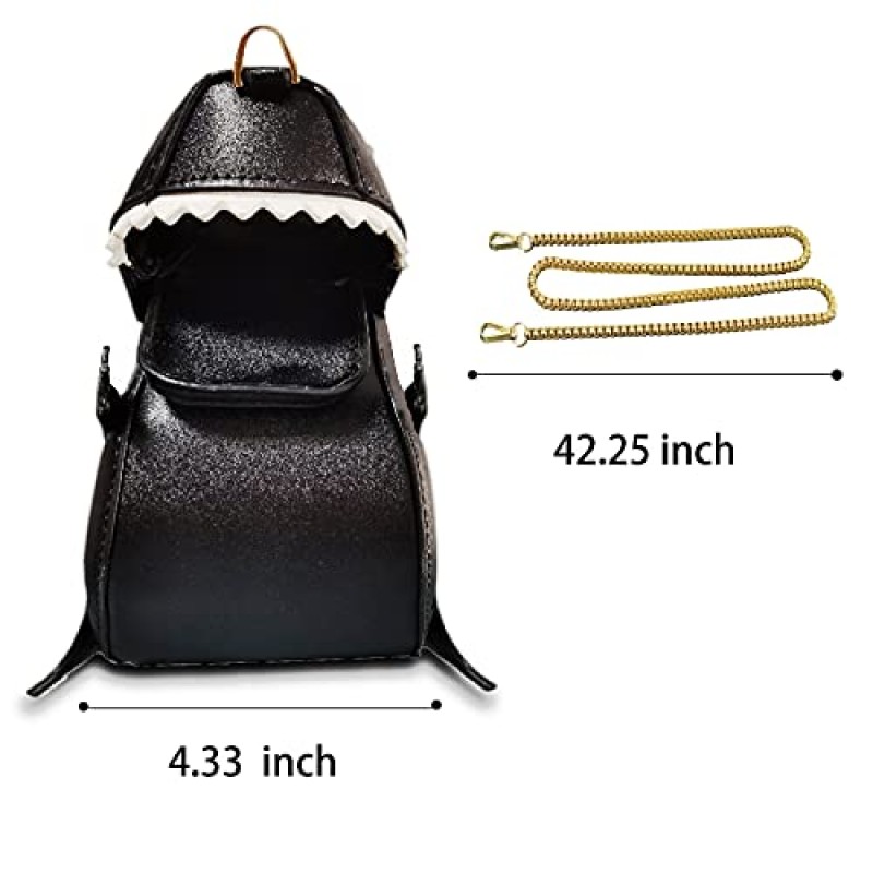 Fozehlad 여성 공룡 모양의 숄더 핸드백 PU 가죽 리벳 지갑 소녀를위한 Stegosaurus CrossBody Bag