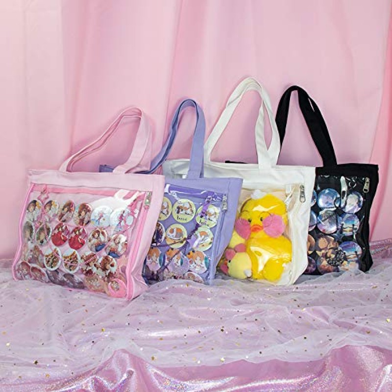 Ita 토트 백 핀 숄더 백 핸드백 가방 DIY, Cosplay Stachel Tote 용 투명 창