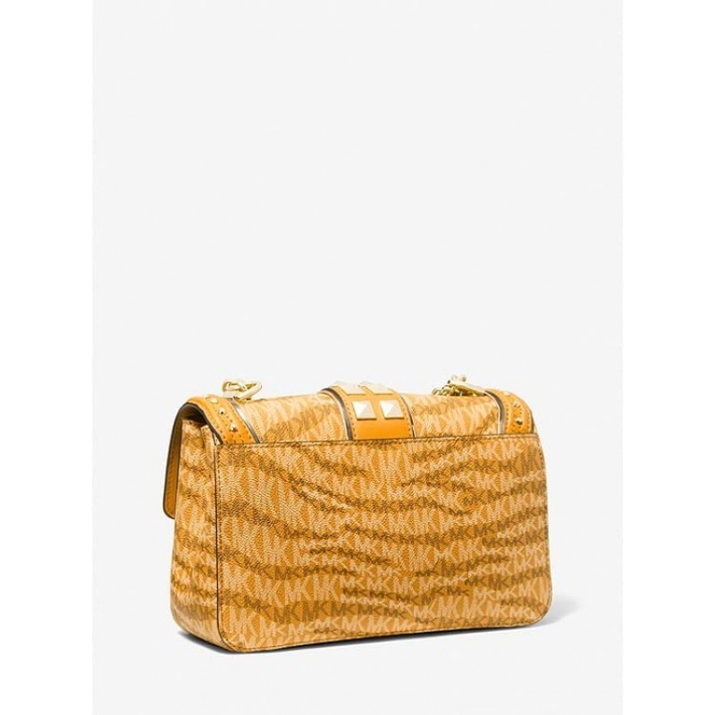 Michael Kors 소호 스터드 라지 애니멀 프린트 로고 숄더백