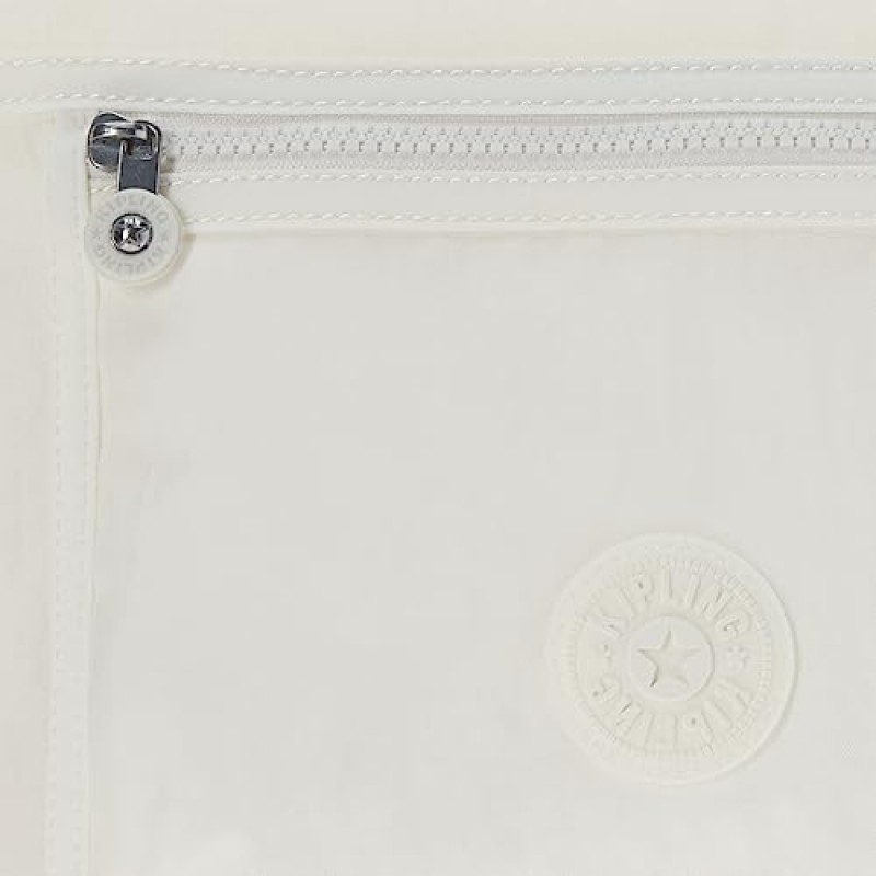 Kipling 여성용 Eleva 숄더, 패셔너블하고 스타일리쉬하며 탈부착 및 조절 가능한 스트랩, 나일론 여행용 가방, Alabaster Tonal