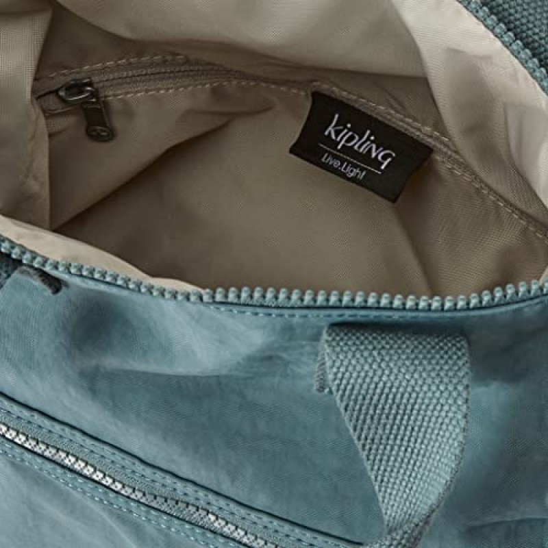 Kipling 여성용 Eleva 숄더, 패셔너블하고 스타일리시하며 탈부착 가능하고 조절 가능한 스트랩, 나일론 여행용 가방, 라이트 알로에 토날