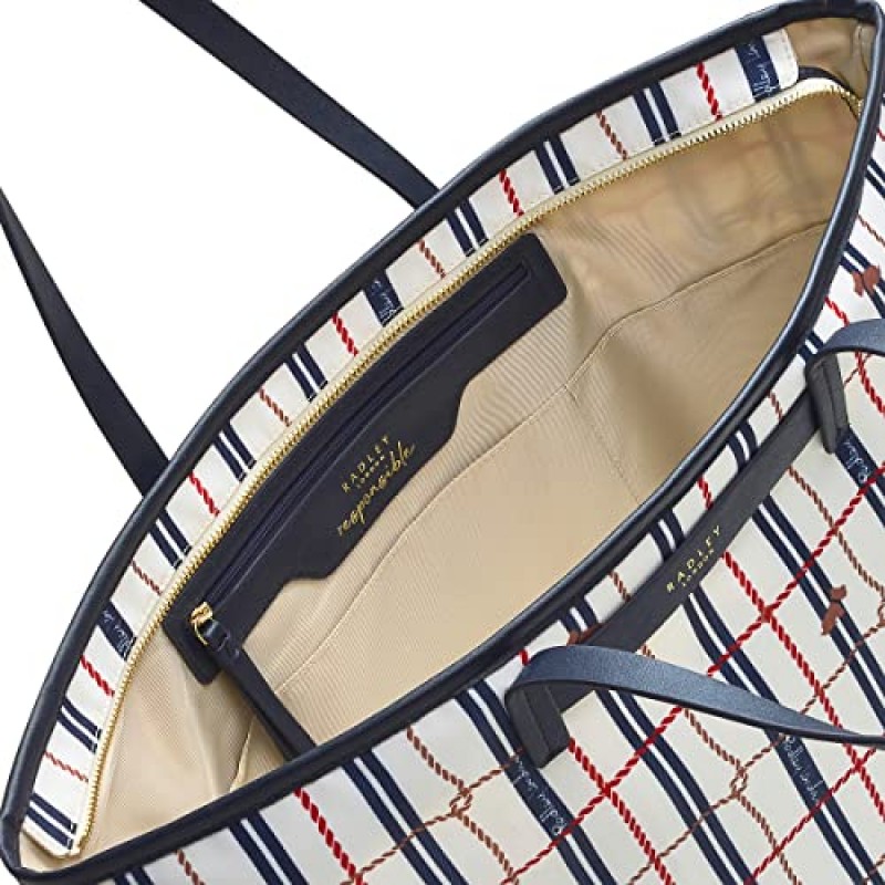 RADLEY London Finsbury Park 로프 체크 - 라지 지퍼 탑 숄더