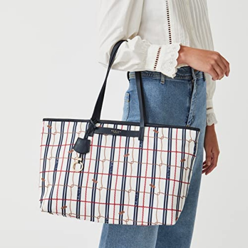 RADLEY London Finsbury Park 로프 체크 - 라지 지퍼 탑 숄더