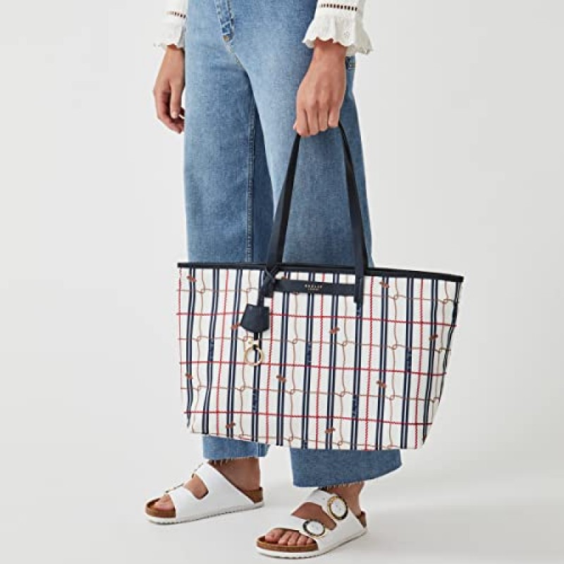 RADLEY London Finsbury Park 로프 체크 - 라지 지퍼 탑 숄더