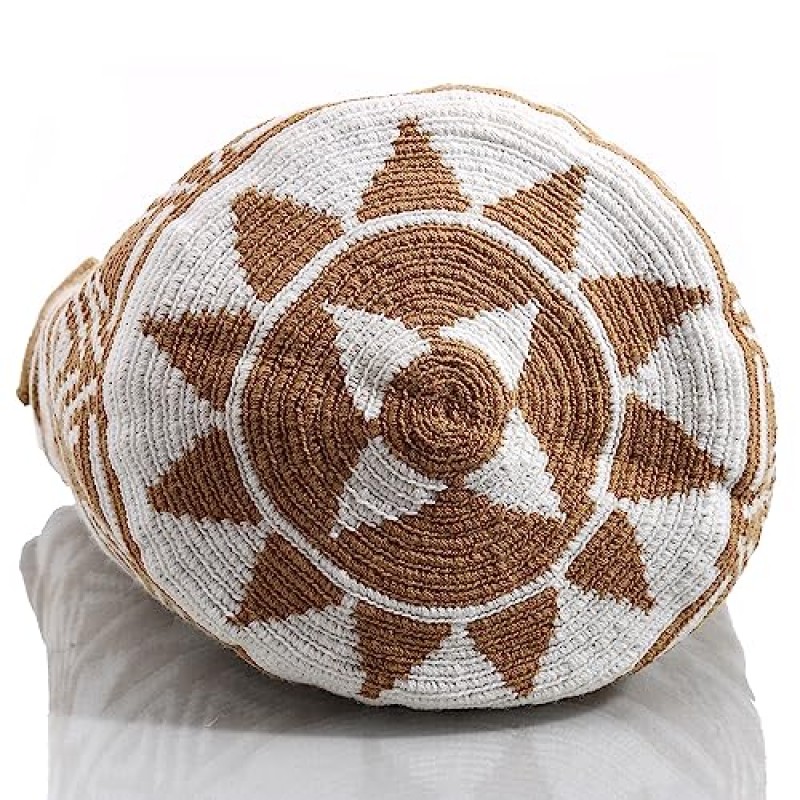 Wayuu 보호 시크 컬렉션 디자이너 핸드 우븐 크로셰 토트백