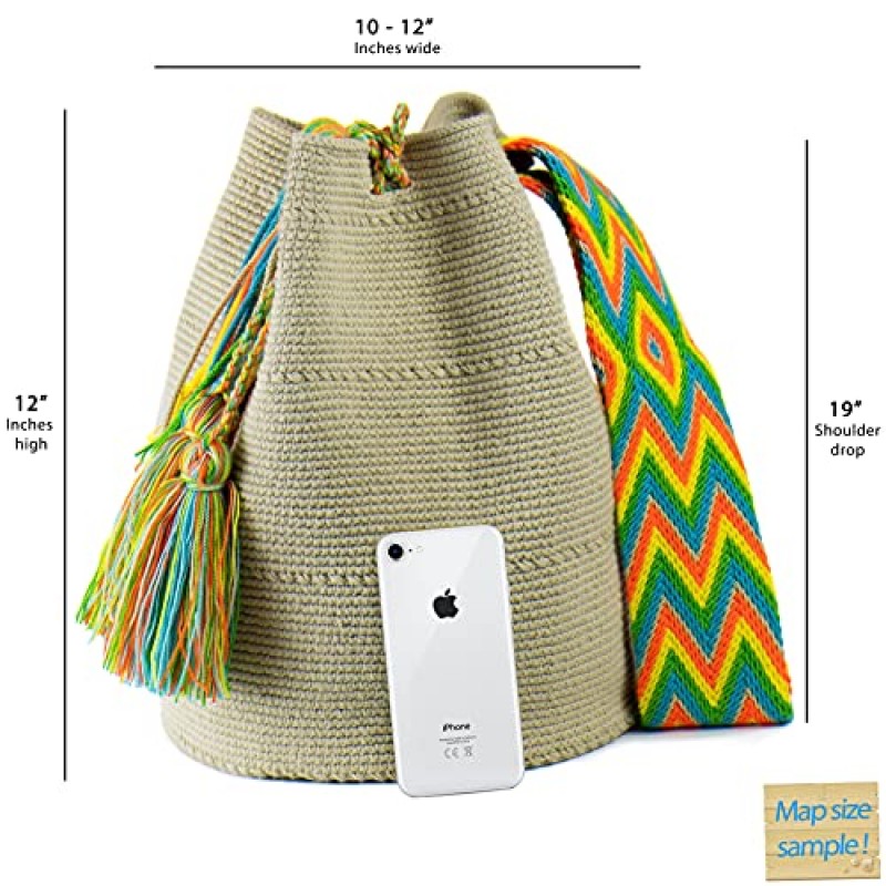 Wayuu 보호 시크 컬렉션 디자이너 핸드 우븐 크로셰 토트백