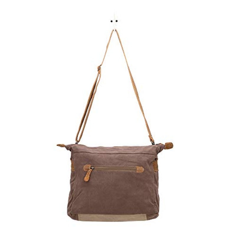 Myra Bag Puerile Upcycled 캔버스 & 소가죽 숄더백 S-1454, 블루