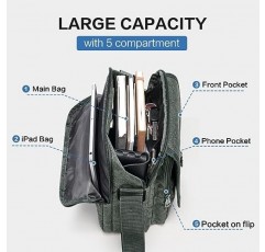 OIWAS 크로스백 남성 메신저 숄더 여행용 가방 남성용 대형 슬링팩 핸드백 업무용 지퍼 지갑 가방