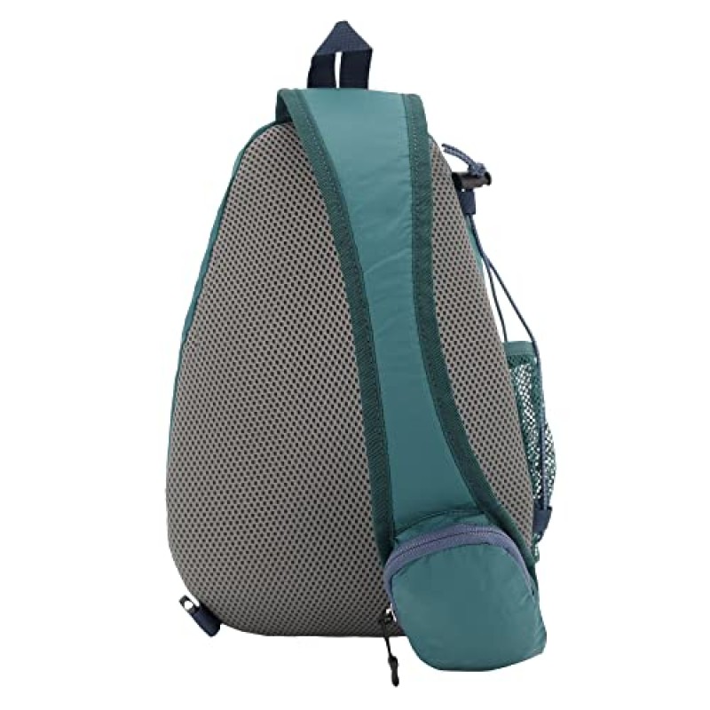Eddie Bauer Ripstop 8L 숄더 슬링 팩, 패딩 처리된 에어 메쉬 조절 가능한 크로스바디 스트랩, 다크 에버그린, 원 사이즈