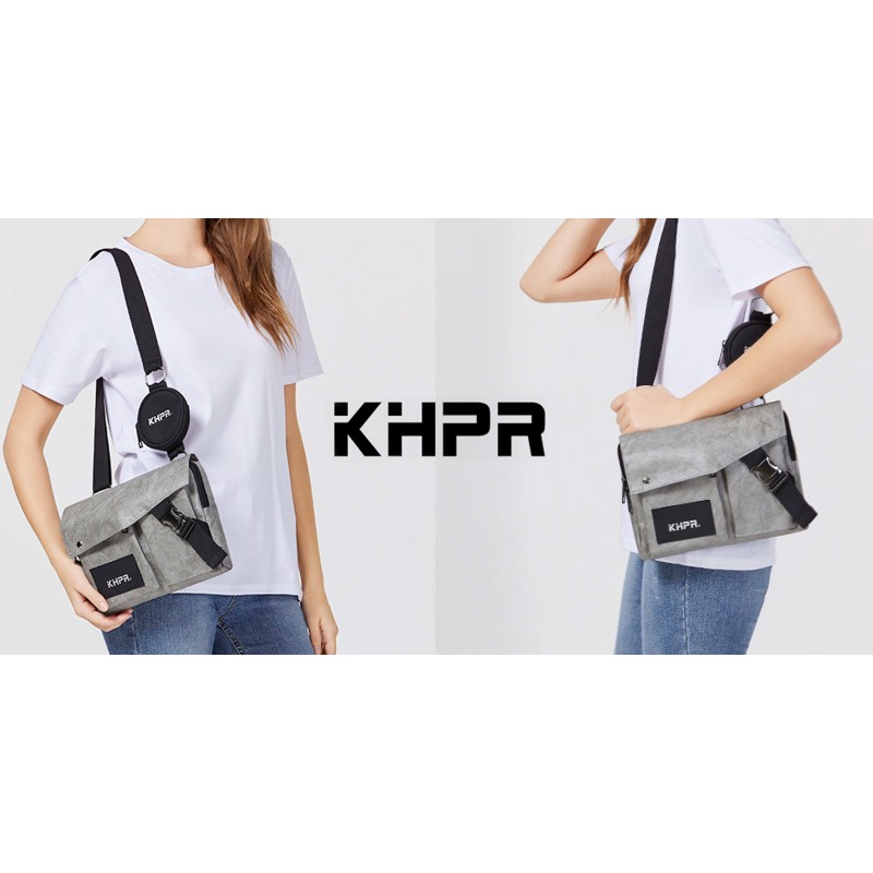 KHPR 여성용 크로스 바디 메신저 백, 소프트 HDPE 숄더 핸드백 가방 통근, 여행, 쇼핑, 유니섹스를위한 조절 가능한 스트랩이있는 방수 다중 포켓