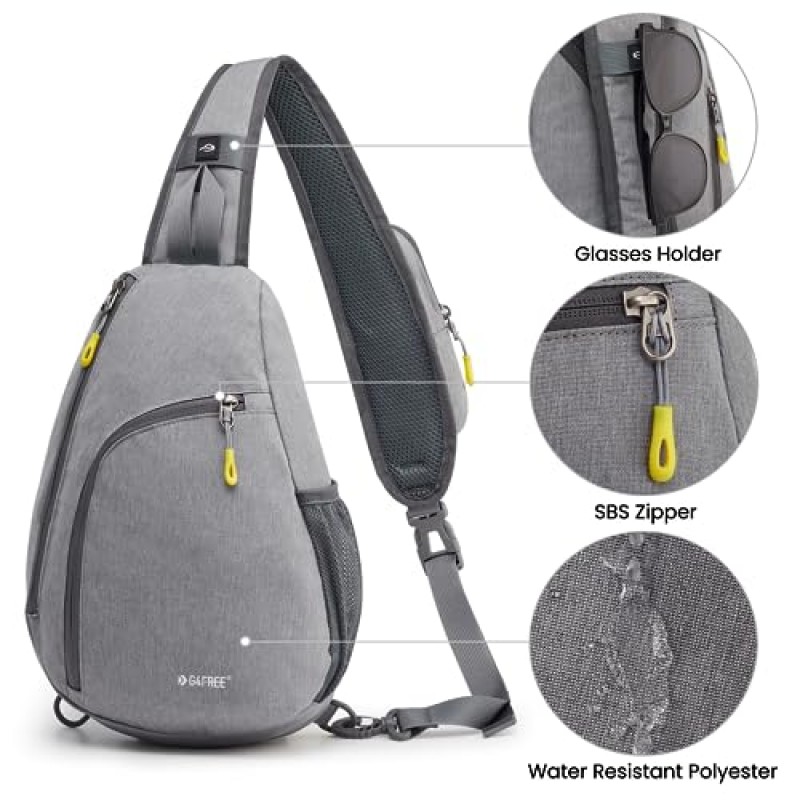 G4Free RFID 슬링 백 크로스 바디 배낭 캐주얼 가슴 어깨 데이 팟 체육관 가방 하이킹 여행 7L