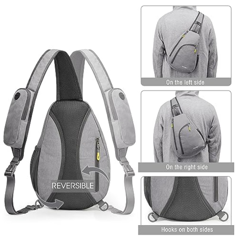 G4Free RFID 슬링 백 크로스 바디 배낭 캐주얼 가슴 어깨 데이 팟 체육관 가방 하이킹 여행 7L