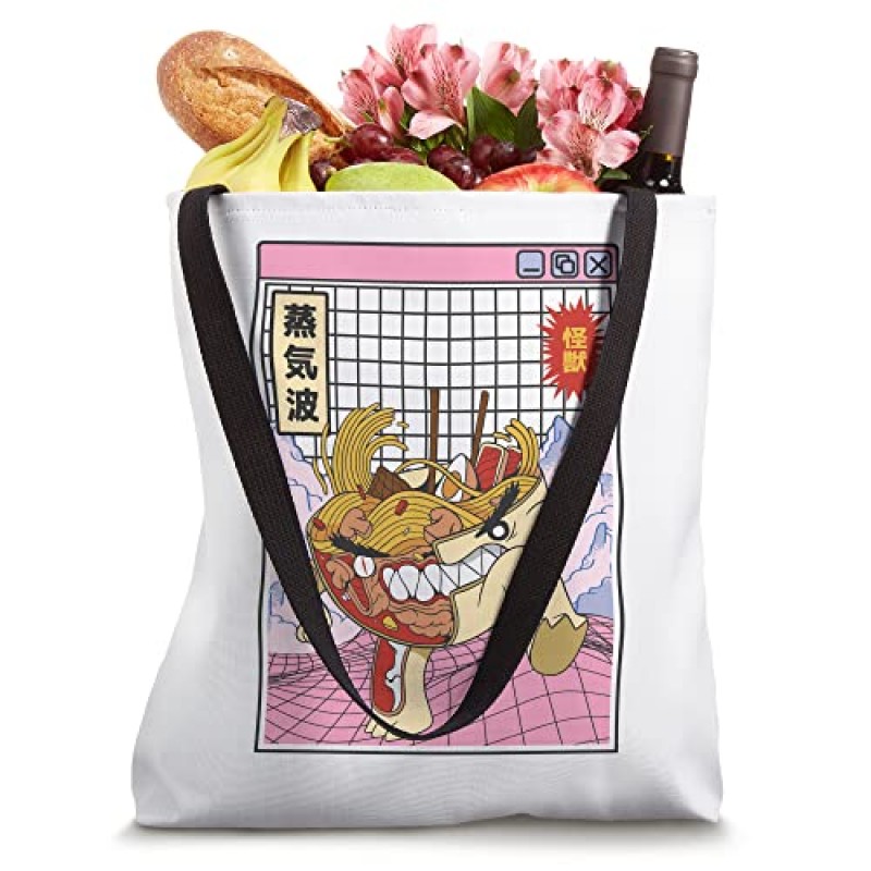 Angry Ramen Bowl X-Ray 일본 스타일 오타쿠 애니메이션 Vaporwave 토트 백