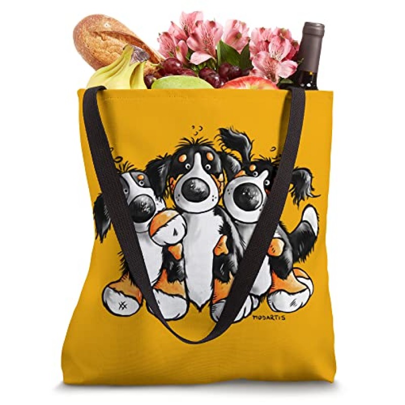 재미있는 Bernese Mountain Dogs I 개 품종 만화 개 강아지 토트 백