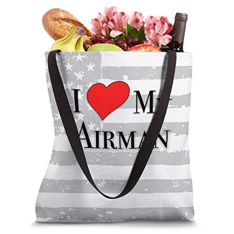 I Love My AIRMAN - 공군 여자친구, 엄마 또는 사랑하는 사람 토트백