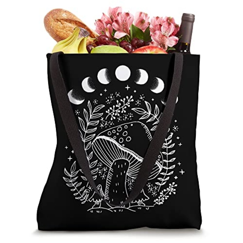 Cottagecore Dark Academia Aesthetic Mushroom Moon Witchy 토트 백