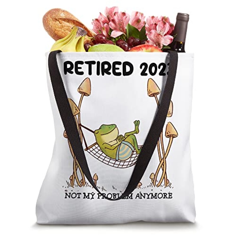 2023년 은퇴 더 이상 내 문제는 아닙니다. 개구리 은퇴 유머 토트백