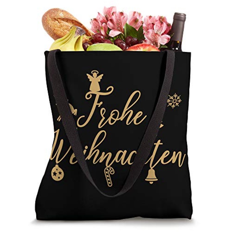 Frohe Weihnachts 독일 메리 크리스마스 홀리데이 독일 토트백