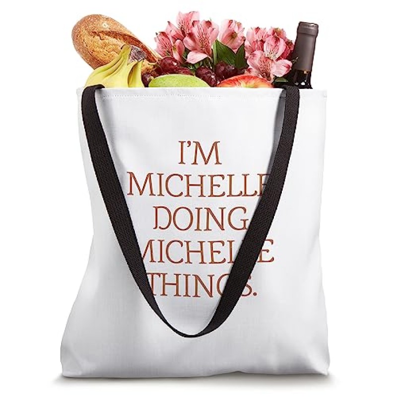 저는 Michelle의 일을 하고 있는 Michelle입니다 웃긴 생일 그런지 토트백