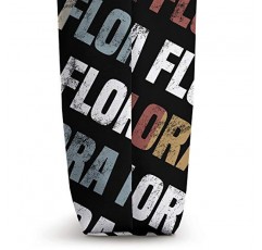 플로라 토트백을 위한 빈티지 이름 패턴 복고풍 이름 선물