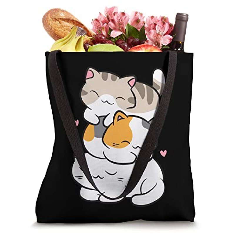 귀여운 고양이 잠자는 고양이 애호가 귀여운 고양이 토트 백
