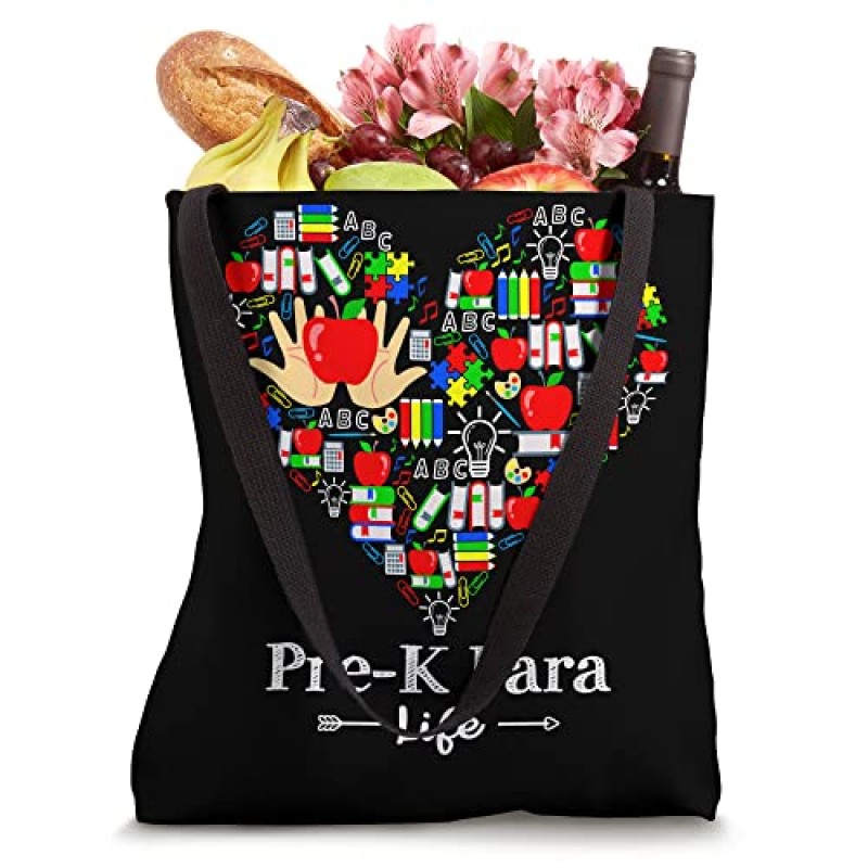Pre-K 파라라이프 하트 퍼니 선생님 토트백