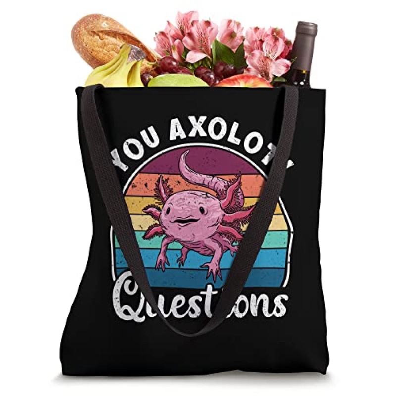 You Axolotl 질문 재미 있고 귀여운 핑크 Axolotl Kawaii 토트 백