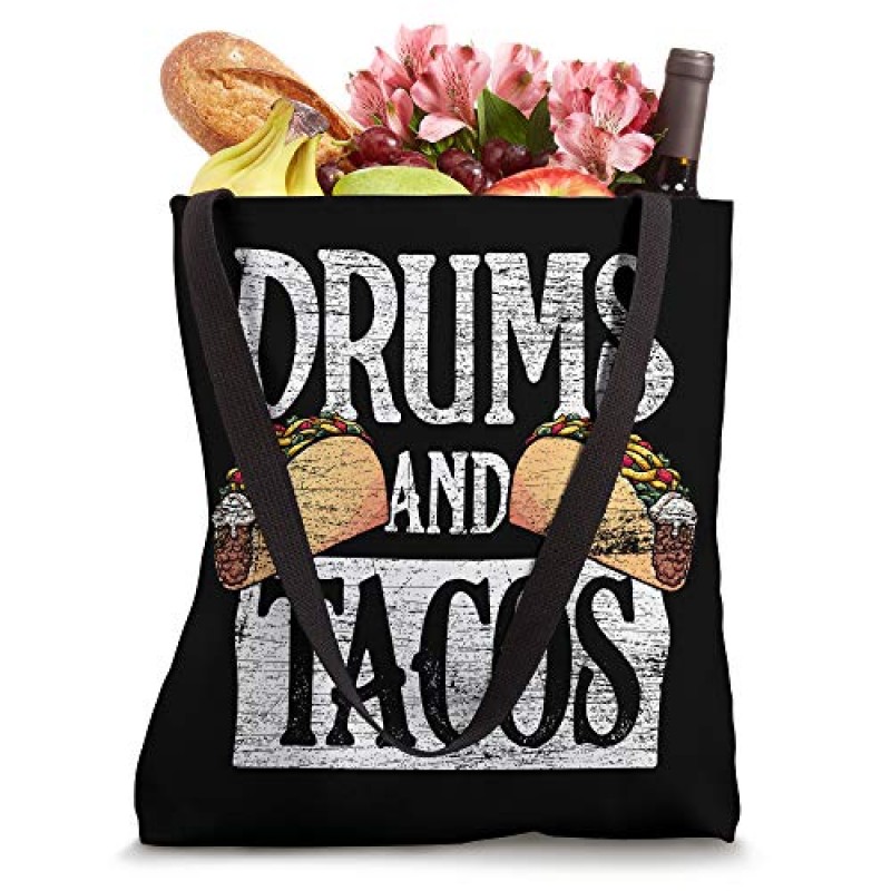 Tacos Cinco De Mayo 음악 드러머 드럼 토트 백