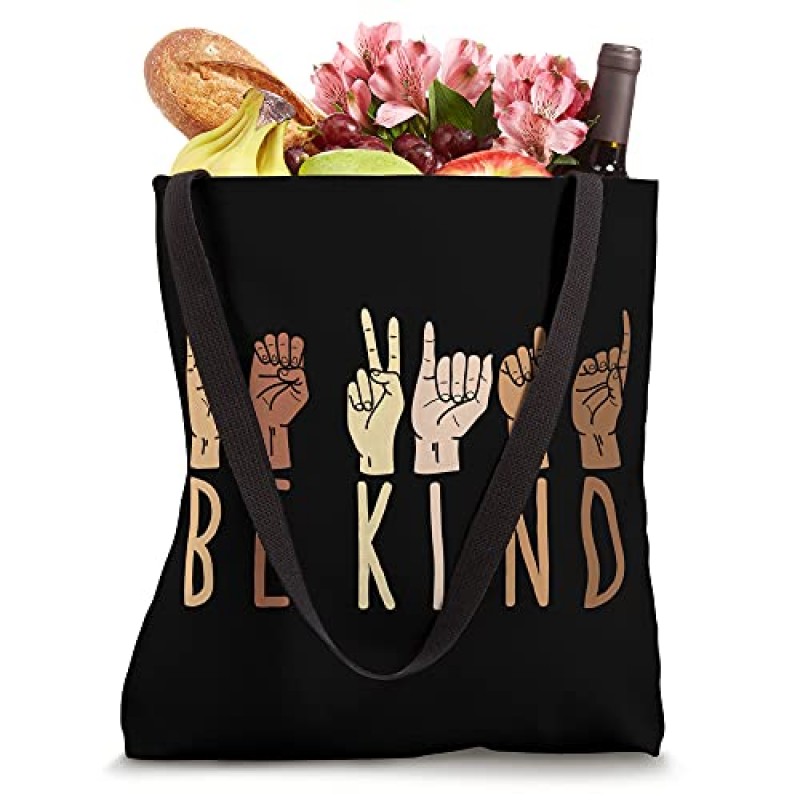 Be Kind ASL 수화 청각 장애인 통역사 토트백
