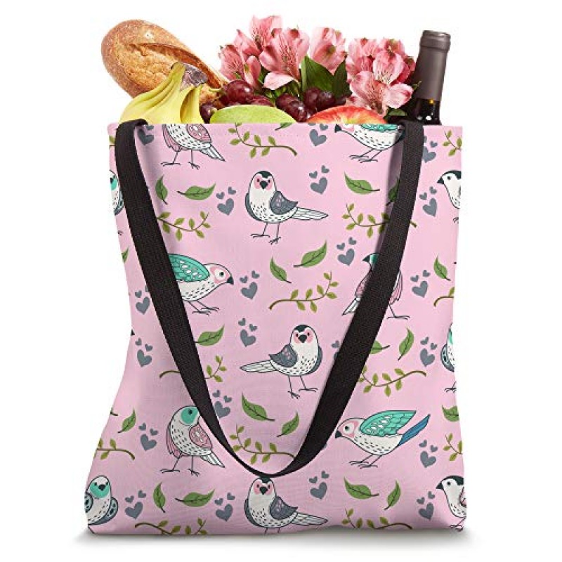 새 패턴 Birder Birding Bird Lover 조류 관찰 선물 토트 백