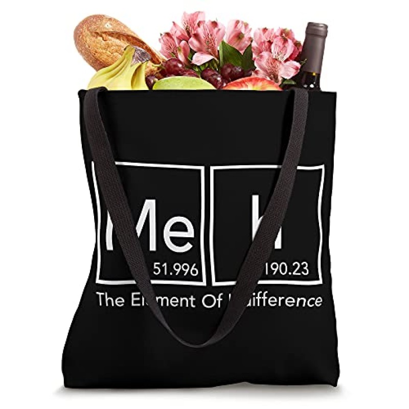 Meh 무관심의 요소 재미있는 주기율표 토트 백