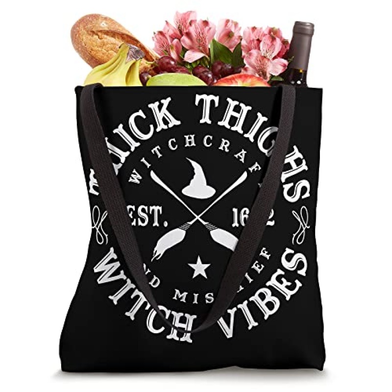 WICCAN WITCH 오컬트 할로윈 - 두꺼운 허벅지 WITCH VIBES 토트백