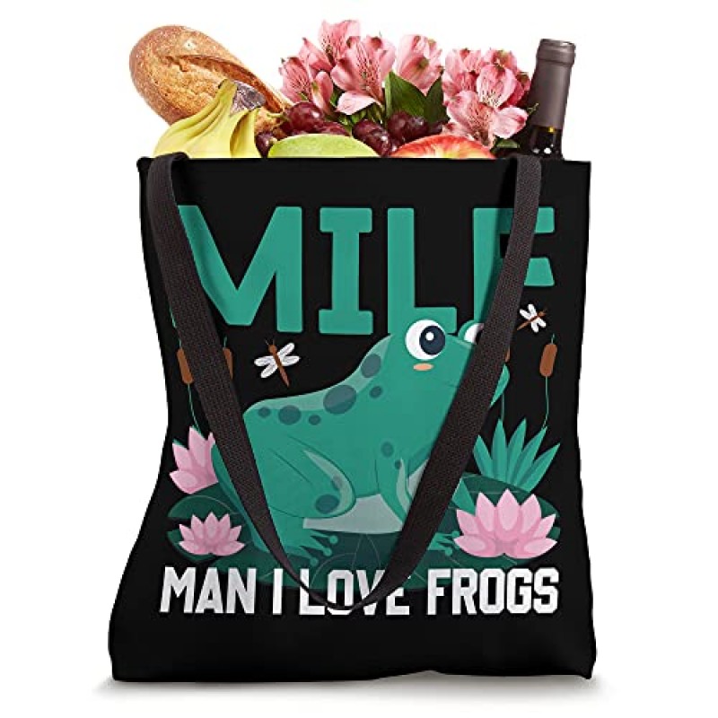 MILF-Man I Love Frogs Funny Saying Frog-양서류 연인 남성 토트 백