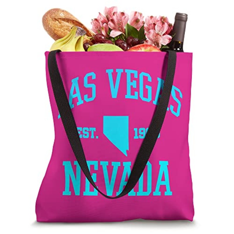 LAS VEGAS NEVADA 쿨한 레트로 스타일의 플랫 디자인 토트백