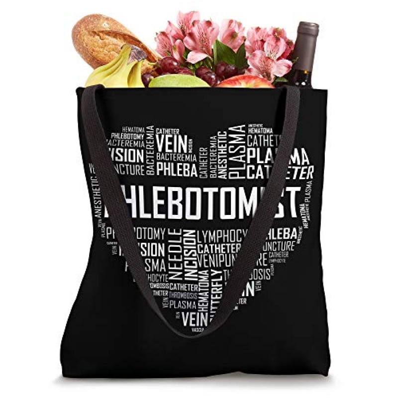 Phlebotomy Technician Phlebotomist T 셔츠 러브 하트 선물 토트 백