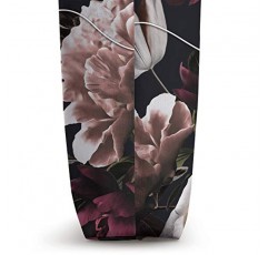 Yvette - 우아한 꽃무늬 장미 & 모란 개인화 이름 ​​토트백