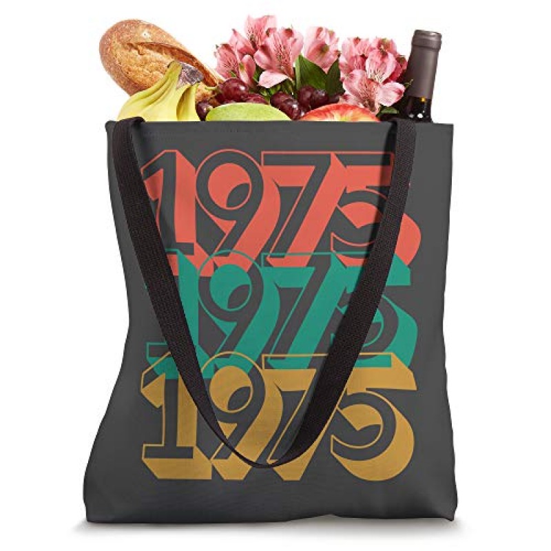 빈티지 1975 46번째 생일 셔츠 | 레트로 빈티지 1975년 생일 토트백