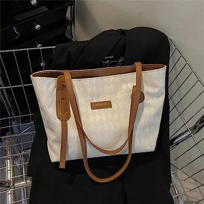 토트 백 여성용 비건 가죽 핸드백 탑 핸들 숙녀 어깨 가방 여성 Weekender Bag 구매자 핸드백