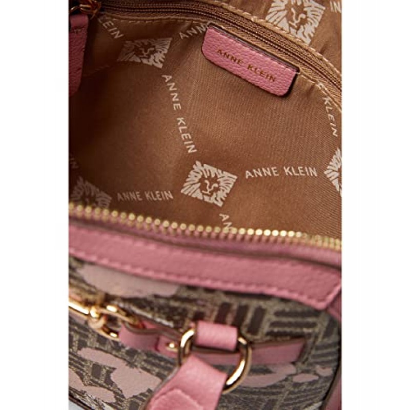 Anne Klein 꽃무늬 오버레이 미니 컨버터블 탑 핸들