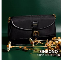 SINBONO 여성용 소형 지갑, 조절 가능한 스트랩이 있는 클래식 비건 가죽 숄더백 디자이너 클러치 핸드백